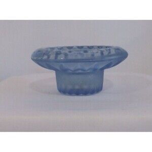 Vintage Satin Blue Candleholder Firna Indonesia 3.5" x 1.75"